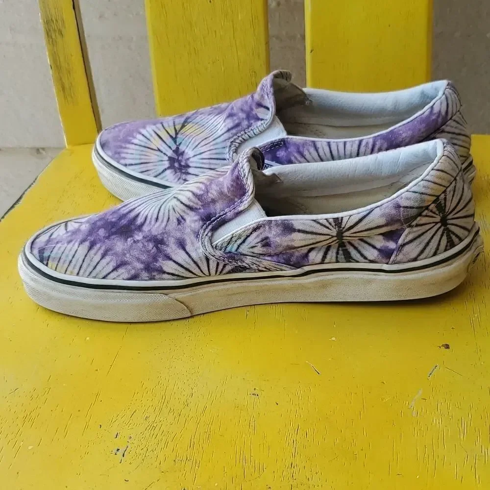 Vans New Age Classic Slip On Purple Tie Dye Shoes M9 W10.5